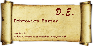 Dobrovics Eszter névjegykártya