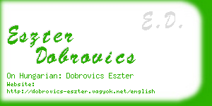 eszter dobrovics business card